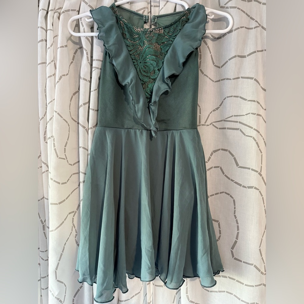 Weissman Green Lace Dress Style# 10849